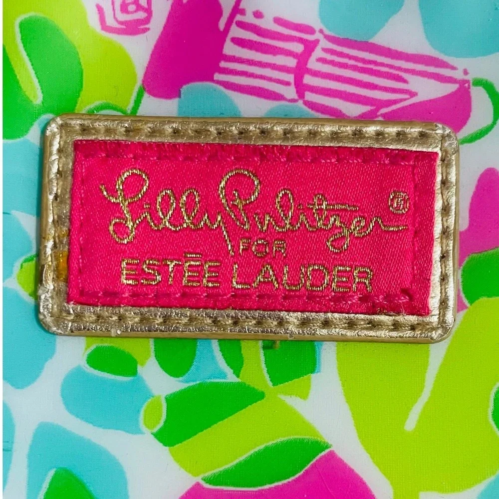 Lilly Pulitzer for Estee Lauder Women's Pink Floral Makeup Bag Ideal For Travel